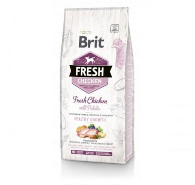 Сухий корм Brit Fresh Chicken With Potato Puppy свіжа курка з картоплею для цуценят 12 кг 170987
