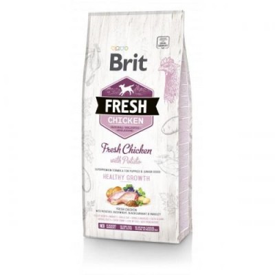 Сухий корм Brit Fresh Chicken With Potato Puppy свіжа курка з картоплею для цуценят 12 кг 170987