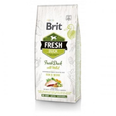 Сухий корм Brit Fresh Duck With Millet Adult Run & Work, качка свіжа з просом для дорослих активних собак 12 кг 170997