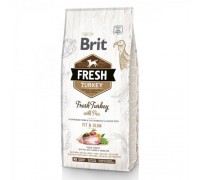 Сухий корм Brit Fresh Turkey With Pea Adult Fit & Slim для дорослих собак свіжа індичка з горохом, контроль ваги 12 кг, 170995