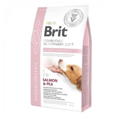 Сухий корм Brit Veterinary Diet Dog Grain Free Hypoallergenic. Дієта при харчовій алергії для собак із лососем 2 кг 170939