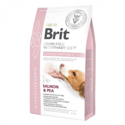 Сухий корм Brit Veterinary Diet Dog Grain Free Hypoallergenic. Дієта при харчовій алергії для собак із лососем 2 кг 170939