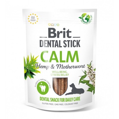 Ласощі для собак Brit Dental Stick Calm заспокійливі, конопля та пустирник, 7 шт, 251 г 112105