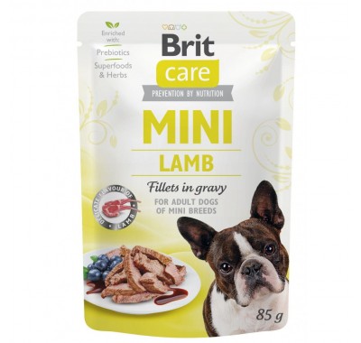 Вологий корм Brit Care Mini для собак з філе ягняти в соусі, 85 г 100215