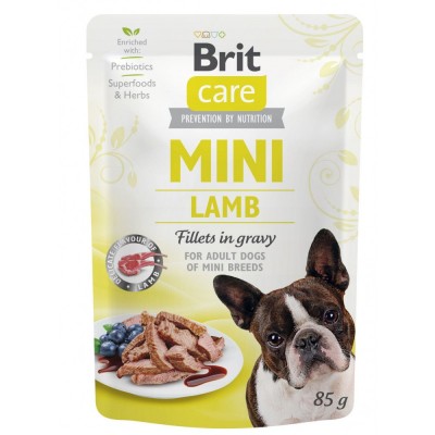 Вологий корм Brit Care Mini для собак з філе ягняти в соусі, 85 г 100215