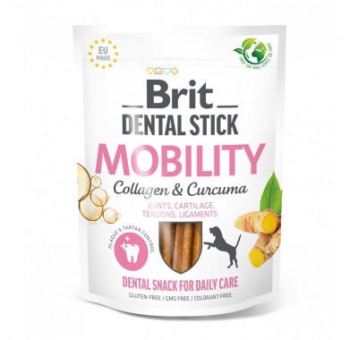 Ласощі для собак Brit Dental Stick Mobility для мобільності суглобів, колаген та куркума, 7 шт, 251 г 112103