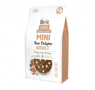 Корм сухий для собак малих порід Brit Care Mini Raw Delights Turkey with Shrimp індичка з креветкою 2 кг 173214