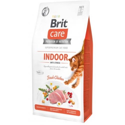Сухий корм Brit Care Cat GF Indoor Anti-stress 7кг (антистрес)