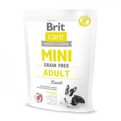 Сухий корм для собак дрібних порід Brit Care Grain-free Mini Adult Lamb з ягнятком 400г 170771