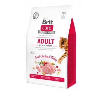 Сухой корм Brit Care Cat GF Adult Activity Support 400 г (поддержка активности д/взрослых котов) 171299