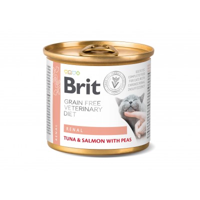 Вологий корм Brit VetDiets Renal для кішок з хронічною нирковою недостатністю, 200 г 100714