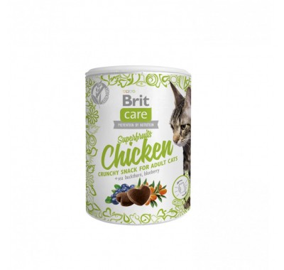 Ласощі для котів Brit Care Cat Snack Superfruits Chicken, курка 100 г 1432/111269
