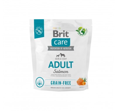 Корм для собак маленьких та середніх порід Brit Care Dog Grain-free Adult беззерновий з лососем, 1 кг 172196