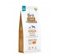 Корм для стареющих собак Brit Care Dog Grain-free Senior & Light беззерновой с лососем, 12 кг 172207