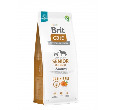Корм для старіючих собак Brit Care Dog Grain-free Senior & Light беззерновий з лососем, 12 кг 172207