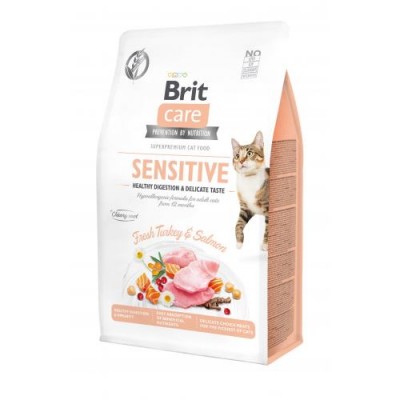 Brit Care Cat GF Sensitive HDigestion & Delicate Taste 400 г (д/привередливых кошек)