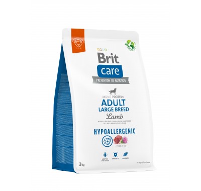 Корм для собак великих порід Brit Care Dog Hypoallergenic Adult Large Breed гіпоалергенний з ягнятком, 3 кг 172221
