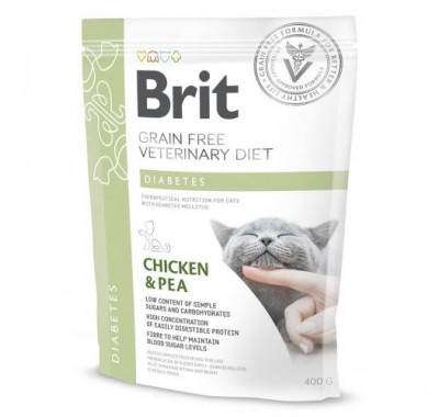 Сухий корм Brit Grain VetDiet Cat Diabetes для котів з цукровим діабетом з куркою і горохом 400 г, 170970