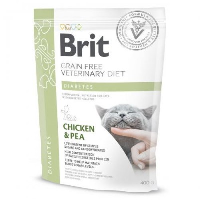 Сухий корм Brit Grain VetDiet Cat Diabetes для котів з цукровим діабетом з куркою і горохом 400 г, 170970