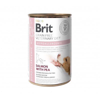 Вологий корм Brit VetDiets Hypoallergenic для собак з харчовою алергією або непереносимістю, 400 г 100259