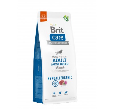 Корм для собак больших пород Brit Care Dog Hypoallergenic Adult Large Breed гипоаллергенный с ягненком, 12 кг 172222