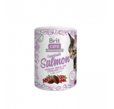 Ласощі для котів Brit Care Cat Snack Superfruits Salmon, лосось, 100 г 1449/111270
