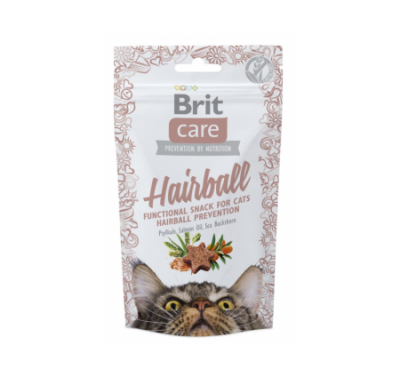 Функціональні ласощі Brit Care Hairball з качкою для котів 50г
