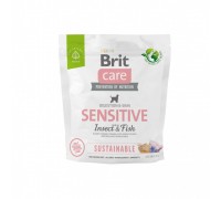Сухой корм Brit Care Dog Sustainable Sensitive для собак с чувствительным пищеварением, рыбой и насекомыми, 1 кг 172187