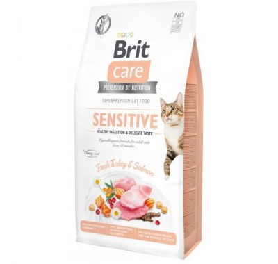 Brit Care Cat GF Sensitive HDigestion & Delicate Taste 7кг (д/привередливых кошек)