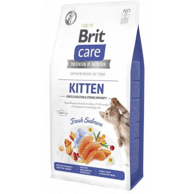 Сухий корм Brit Care Cat by Nutrition Kitten Gentle Digestion Strong Immunity для кошенят з лососем, 7 кг 172543