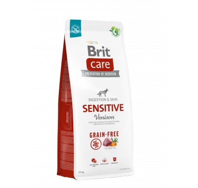 Корм для собак із чутливим травленням Brit Care Dog Grain-free Sensitive беззерновий з оленіною, 12 кг 172210