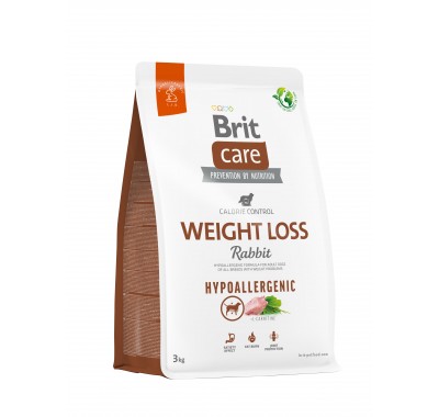 Корм для собак із зайвою вагою Brit Care Dog Hypoallergenic Weight Loss гіпоалергенний з кроликом, 3 кг 172224