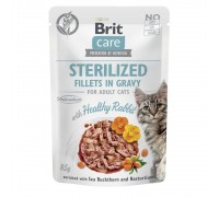 Корм вологий для стерилізованих котів Brit Care Cat Sterilized філе в соусі з кроликом, 85 г 101050/5405
