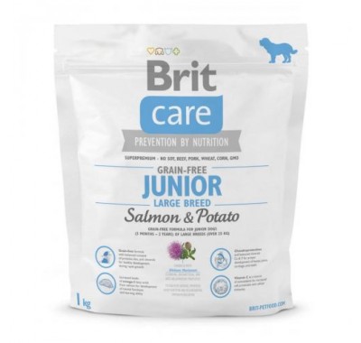 Сухий корм Brit Care GF Junior Large Breed Salmon & Potato для цуценят великих порід 1 кг 132723