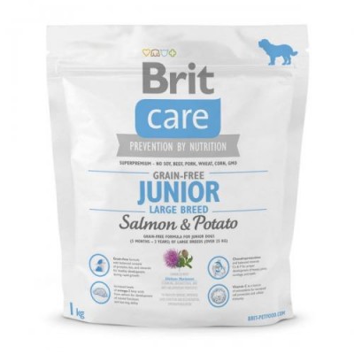 Сухий корм Brit Care GF Junior Large Breed Salmon & Potato для цуценят великих порід 1 кг 132723