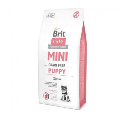 Сухой корм для щенков мелких пород Brit Care Grain-free Mini Puppy Lamb с ягняткой 2 кг 170773