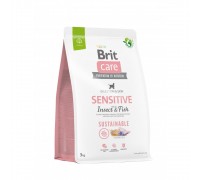 Сухой корм Brit Care Dog Sustainable Sensitive для собак с чувствительным пищеварением, рыбой и насекомыми, 3 кг 172188