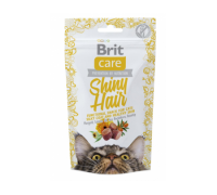 Функціональні ласощі Brit Care Shiny Hair з лососем для котів 50г