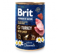 Вологий корм Brit Premium by Nature для собак, індичка з печінкою 400 г 100408