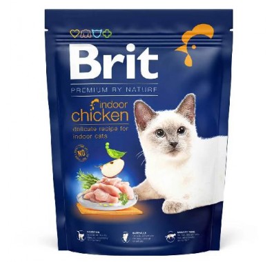 Сухий корм для кішок Brit Premium Cat by Nature індор з куркою 300 г 171845