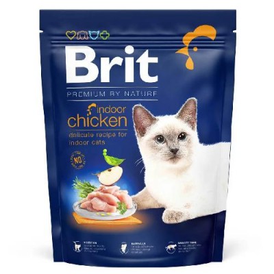 Сухий корм для кішок Brit Premium Cat by Nature індор з куркою 300 г 171845
