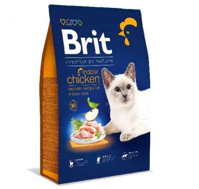 Сухий корм для кішок Brit Premium Cat by Nature індор з куркою 8 кг 171869