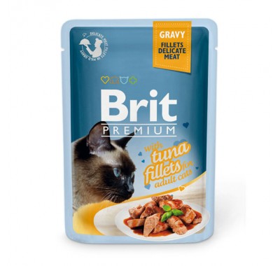 Вологий корм Brit Premium Шматочки з філе тунця в соусі 85 г 111252