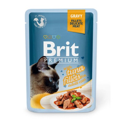 Вологий корм Brit Premium Шматочки з філе тунця в соусі 85 г 111252