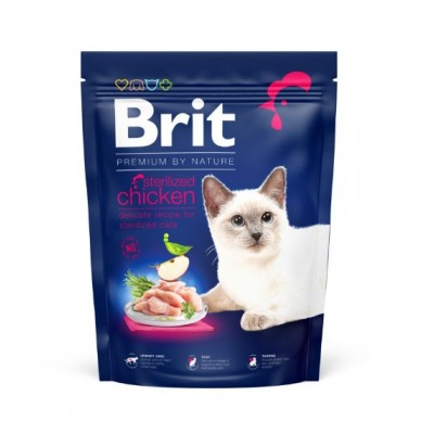 Сухий корм для стерилізованих кішок Brit Premium Cat by Nature Sterilised з куркою, 300 г 171846
