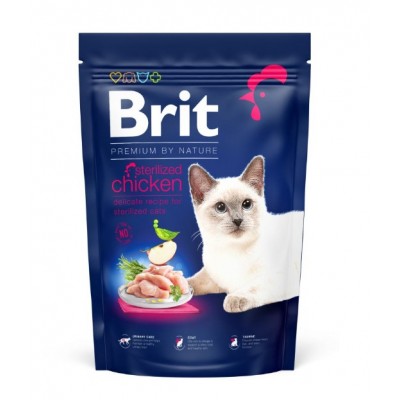 Сухий корм для стерилізованих кішок Brit Premium Cat by Nature Sterilised з куркою 1,5 кг 171862