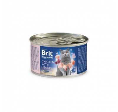 Вологий корм Brit Premium by Nature Chicken with Hearts 200 г (паштет з куркою та серцем) 100615