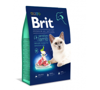 Сухий корм для котів із чутливим травленням Brit Premium Cat by Nature Sensitive з ягням 8 кг 171873