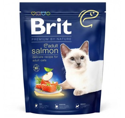 Сухой корм для котов Brit Premium by Nature Cat Adult Salmon с лососем 300 г 171844