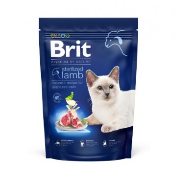 Сухий корм для стерилізованих кішок Brit Premium Cat by Nature Sterilised з ягням 800 г 171855